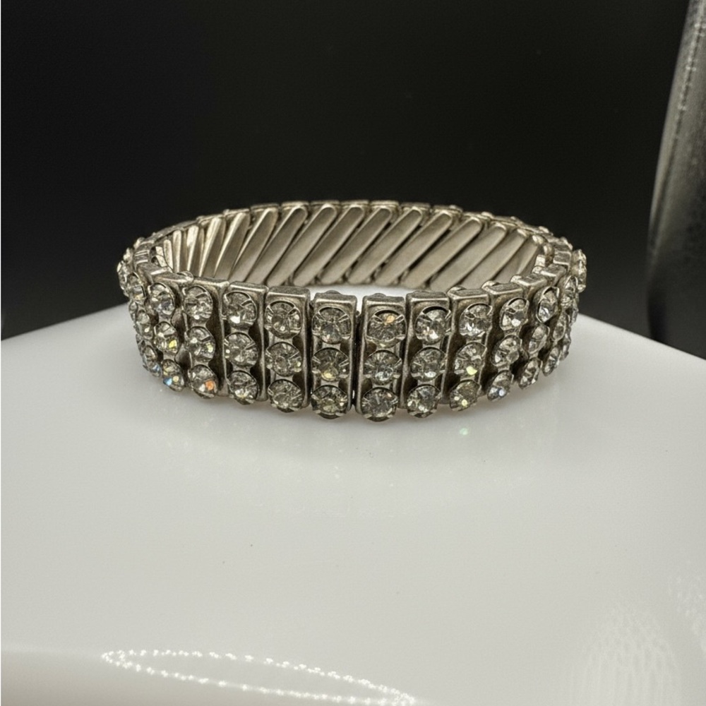 Vintage Sterling silver bracelet CZ - Picture 5 of 7